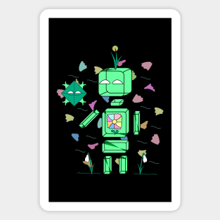 Geometric Buddy celebrating 1 day of spring Magnet